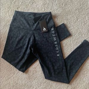 NEW black leopard print Ryderwear leggings